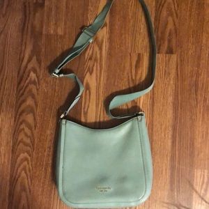 Leather Teal Kate Spade Crossbody Purse with dust bag